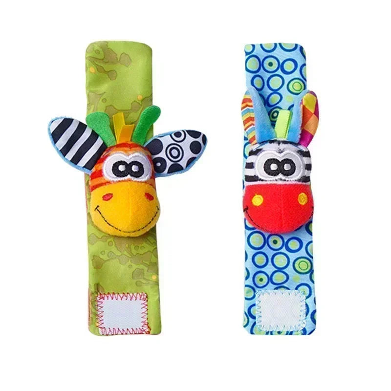 Hochets avec dragonne et chaussettes pour bébé de 0 à 12 mois, jouets pour tout-petits, motif animal, sucette 