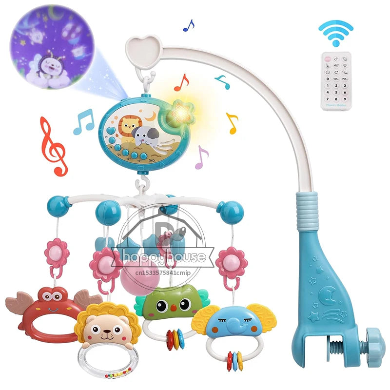 Mobile musical CPull avec lumières pour bébé, jouets télécommandés pour nouveau-nés, projection itude pour nourrissons de 0 à 6 mois Bébé & Co